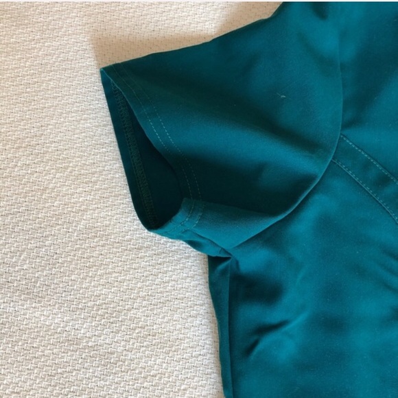 Dark Green (Emerald) Dickies Scrub Top - Picture 4 of 7